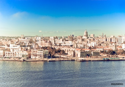 Bild på Havana View of the old citywith a retro effect
